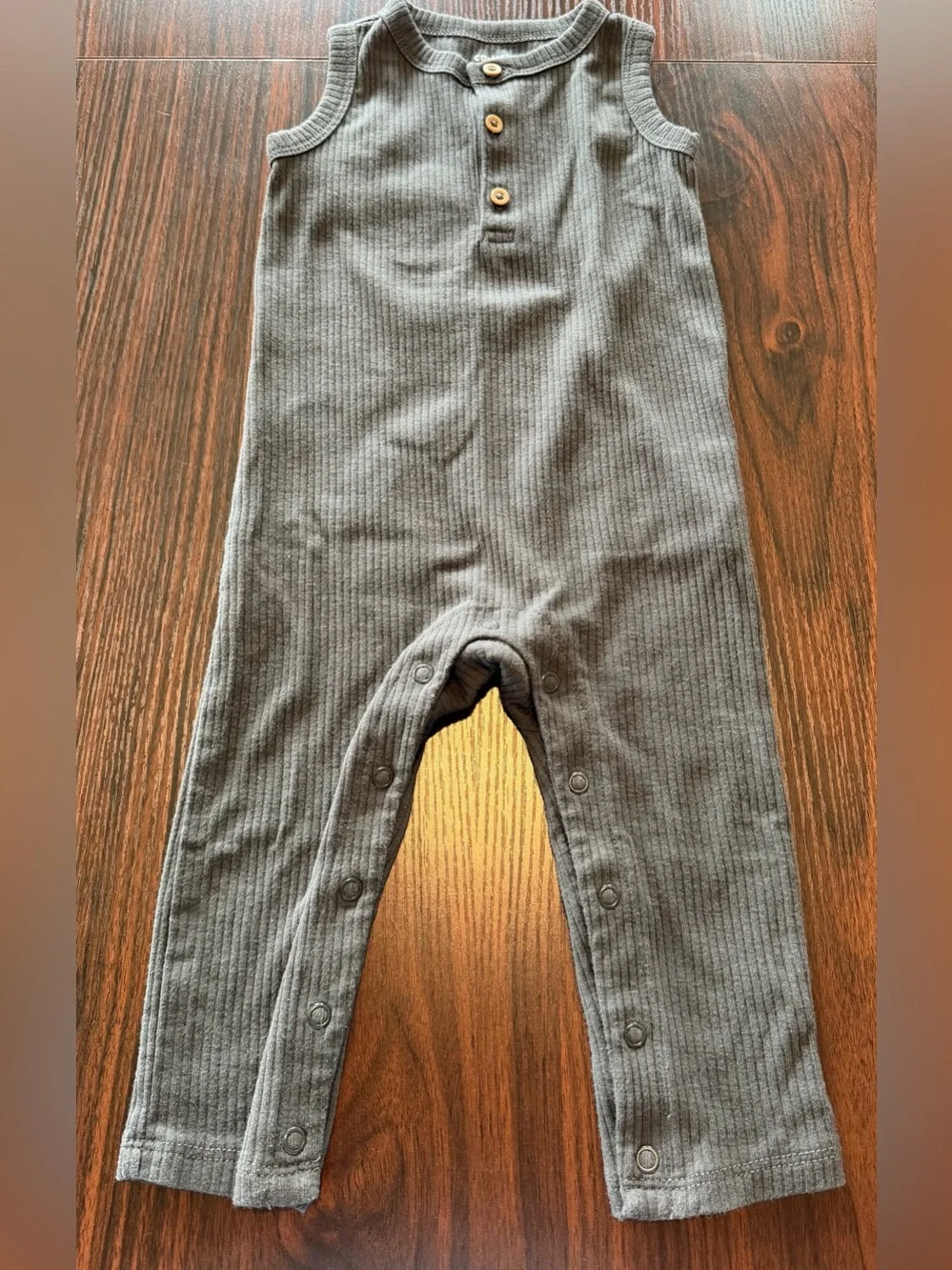 Carter's Kids Gray Sleeveless Ribbed Pant Romper Size 12M